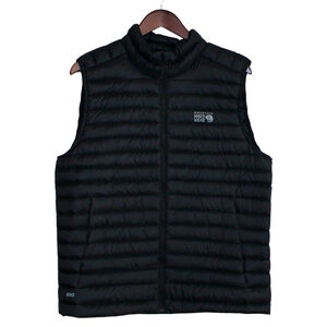 Mountain Hardwear Men's Black Down Vest Size S 600 Down Fill zipper pockets